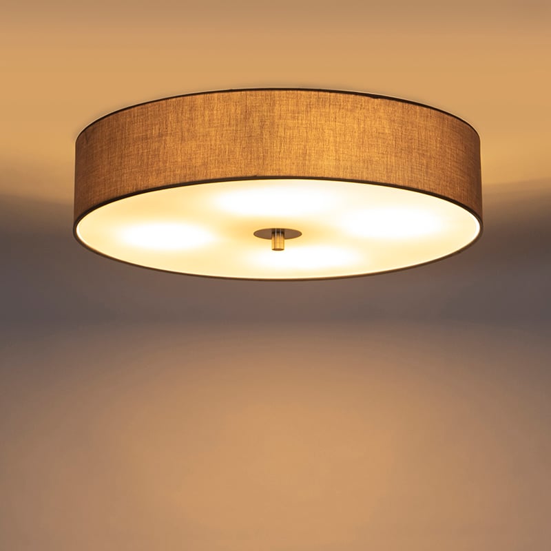 Country Style Ceiling Lamp Grey 50 cm - Drum