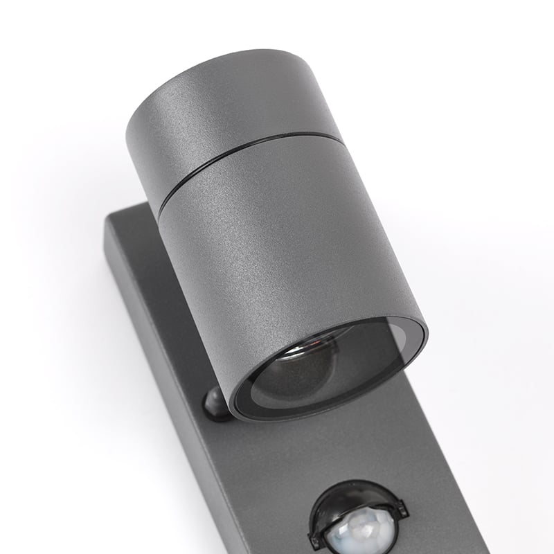 Outdoor Wall Light Anthracite IP44 with Motion Sensor - Solo