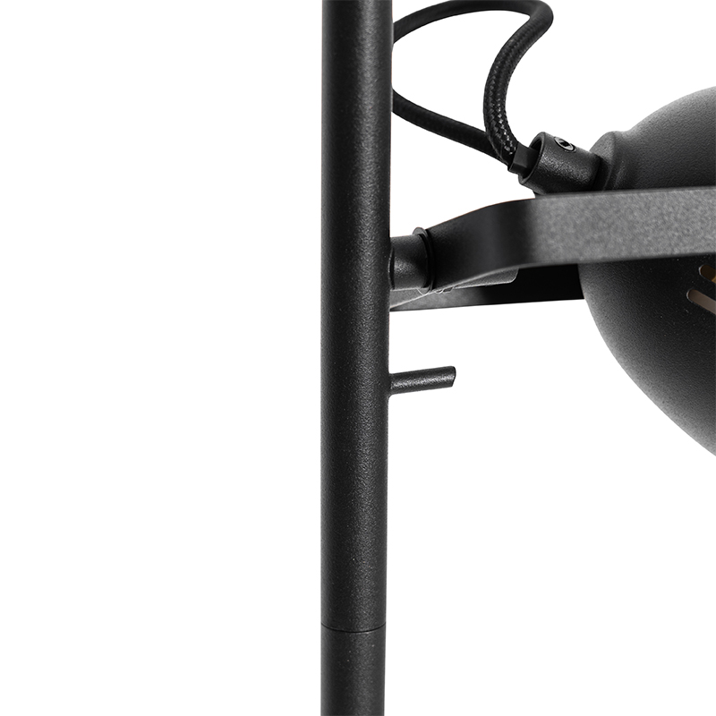 Industrial Floor Lamp Black 2-Light - Emado