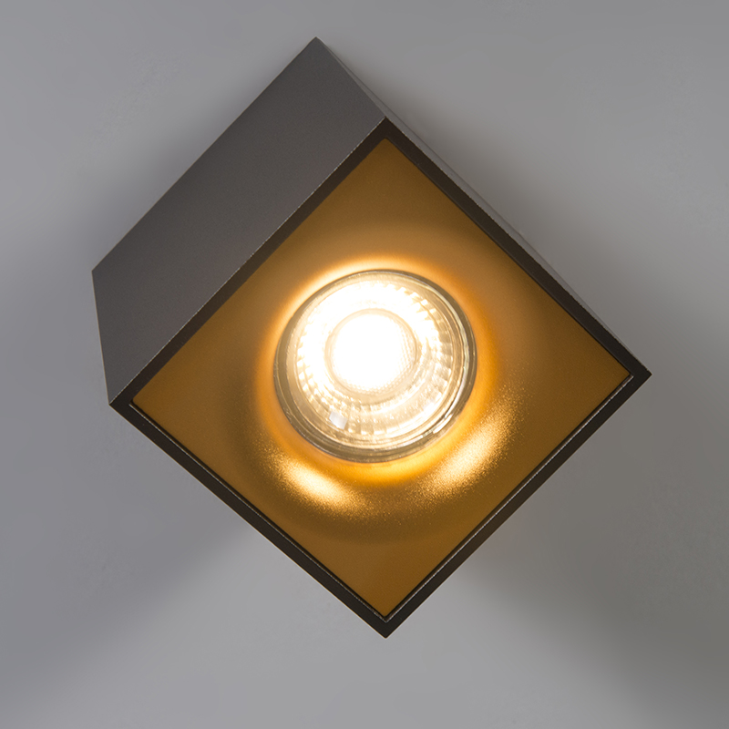 Modern Spotlight Black with Gold - Quba delux