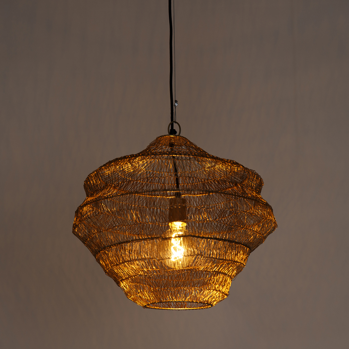 Lampada a sospensione orientale oro 45 cm x 40 cm - Vadi