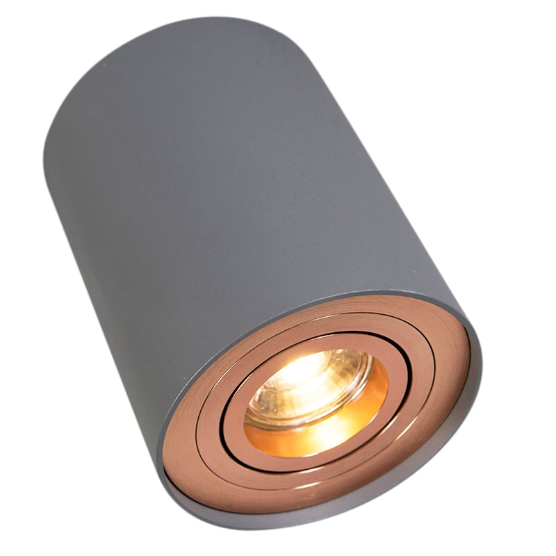 Spot intelligent gris avec cuivre, ampoule GU10 WiFi incluse - Rondoo Up