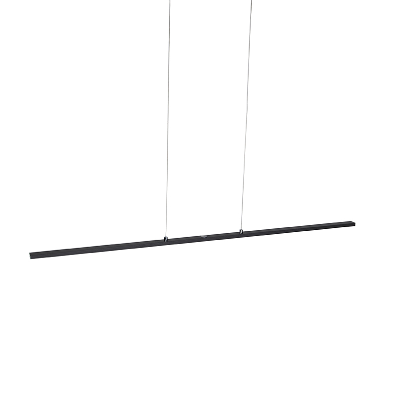 Lámpara colgante de diseño negra con LED y atenuador táctil - Platina