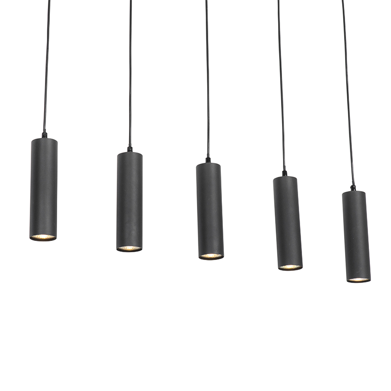 Lámpara colgante moderna negra 5 luces - Jeana