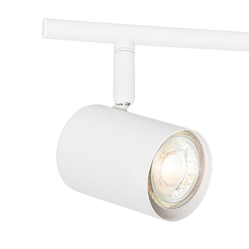 Plafón moderno blanco 5 luces regulables cuadrado - Jeana