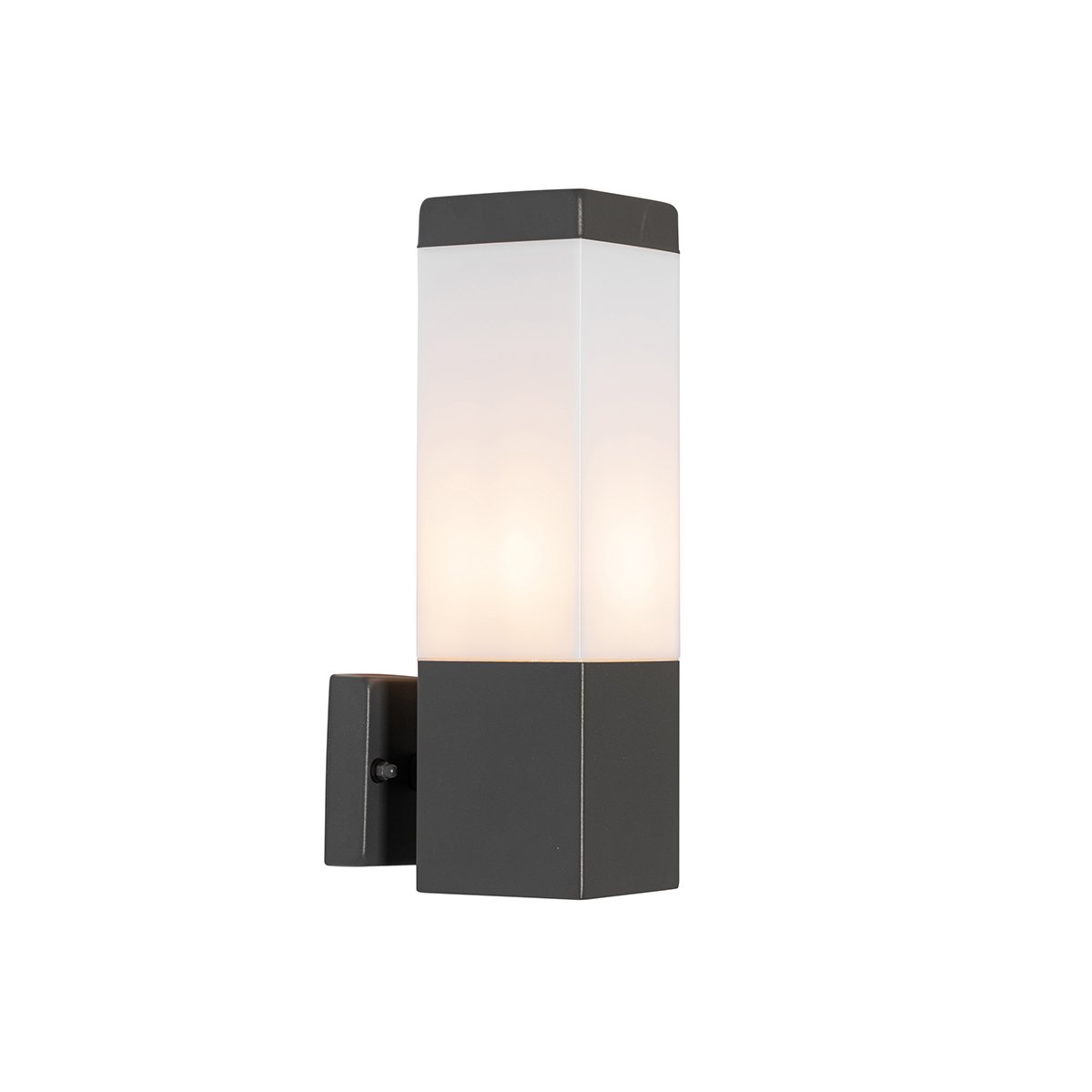 Applique murale extérieure moderne gris foncé avec opale - Malios