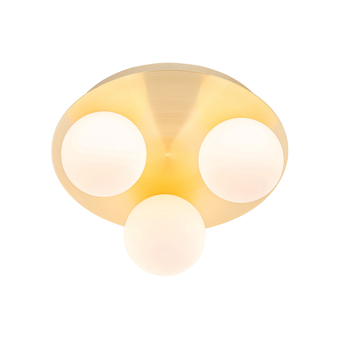 Modern bathroom ceiling lamp brass 3 lights Cederic