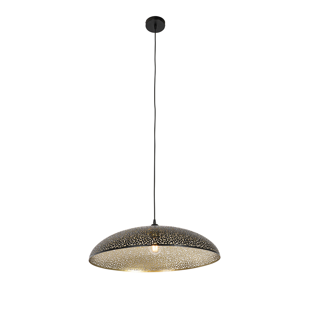 Oriental Pendant Light Black with Gold 60 cm - Japke