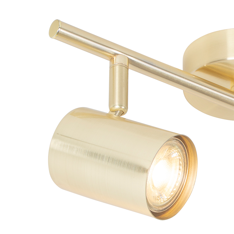 Plafonnier moderne laiton 2 lumières orientable - Jeana