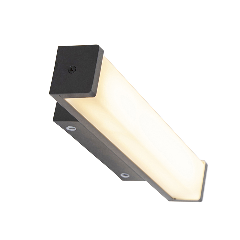 Moderne Wandleuchte Schwarz 32cm inkl. LED IP44 - Cascada