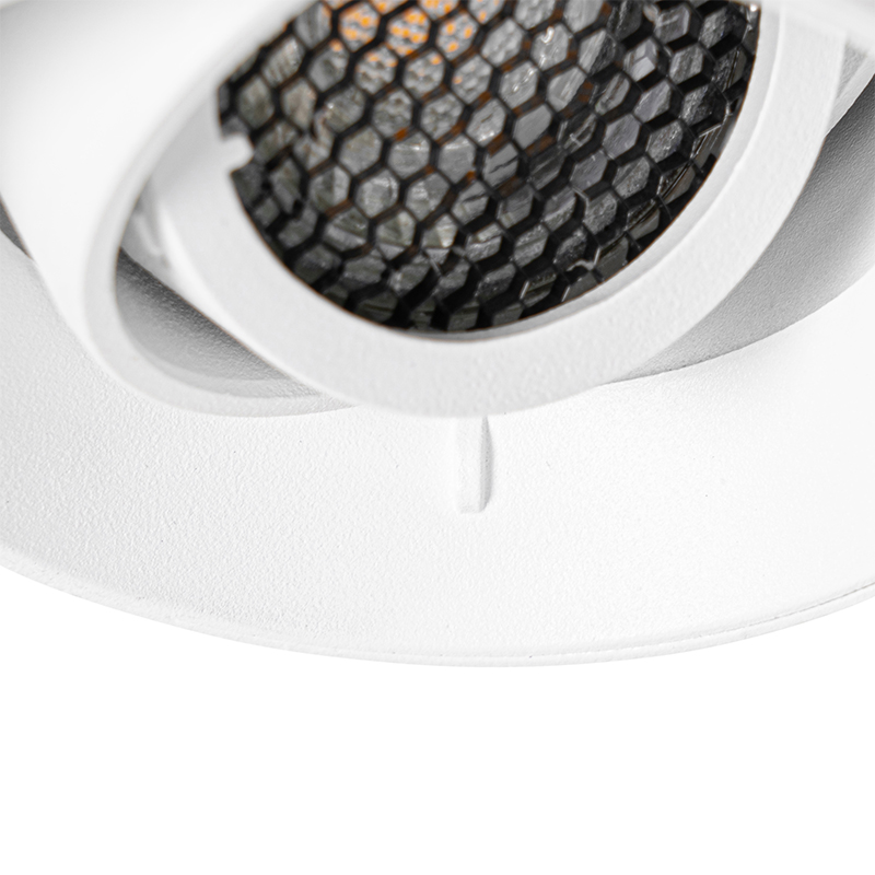 Modern Recessed Spotlight White GU10 Round Trimless - Oneon Honey