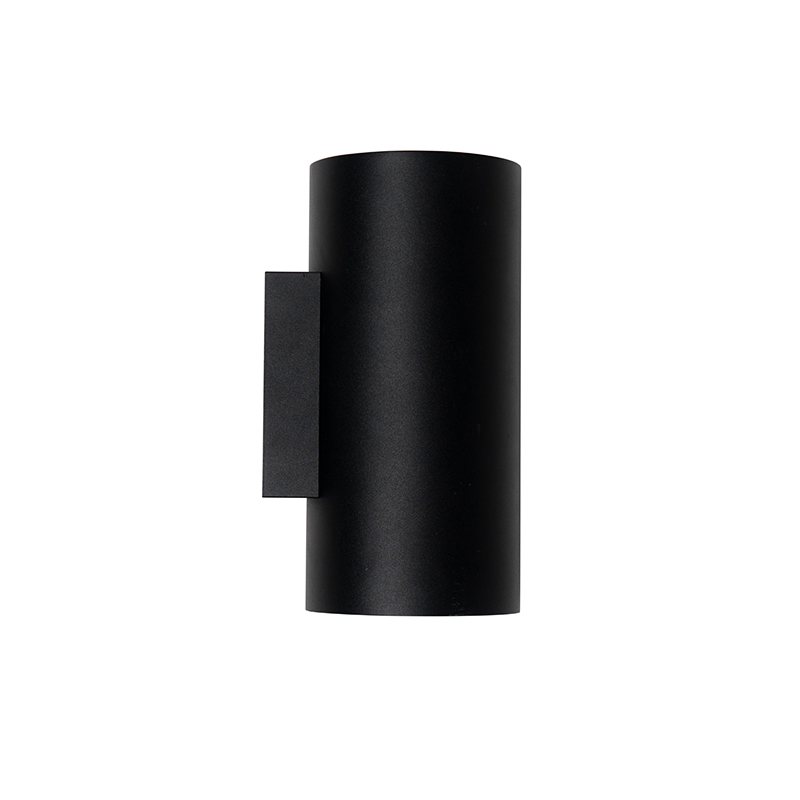 Design Wall Lamp Black with Gold GU10 50mm - Sab