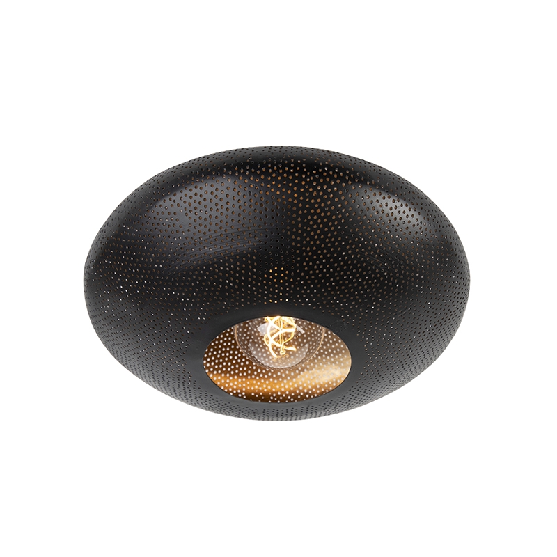 Plafón oriental negro y dorado 40 cm - Radiance
