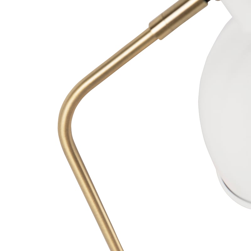 Lampada da tavolo retrò bianca con bronzo - Milou
