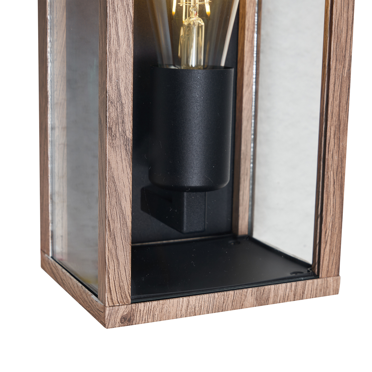 Applique murale industrielle imprimé bois 26 cm IP44 - Charlois