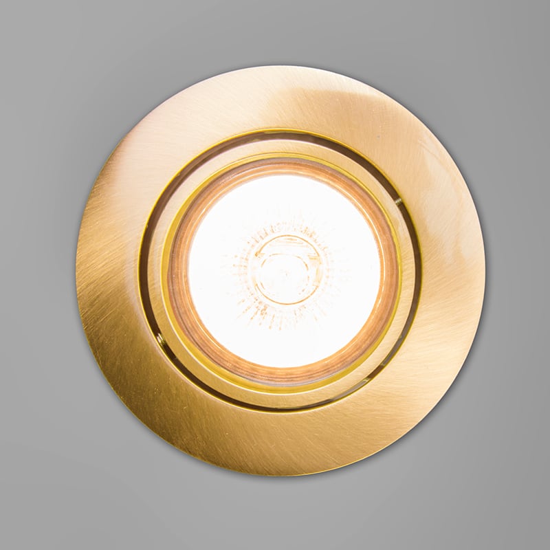 Set of 10 Recessed Spotlight Gold - Cisco