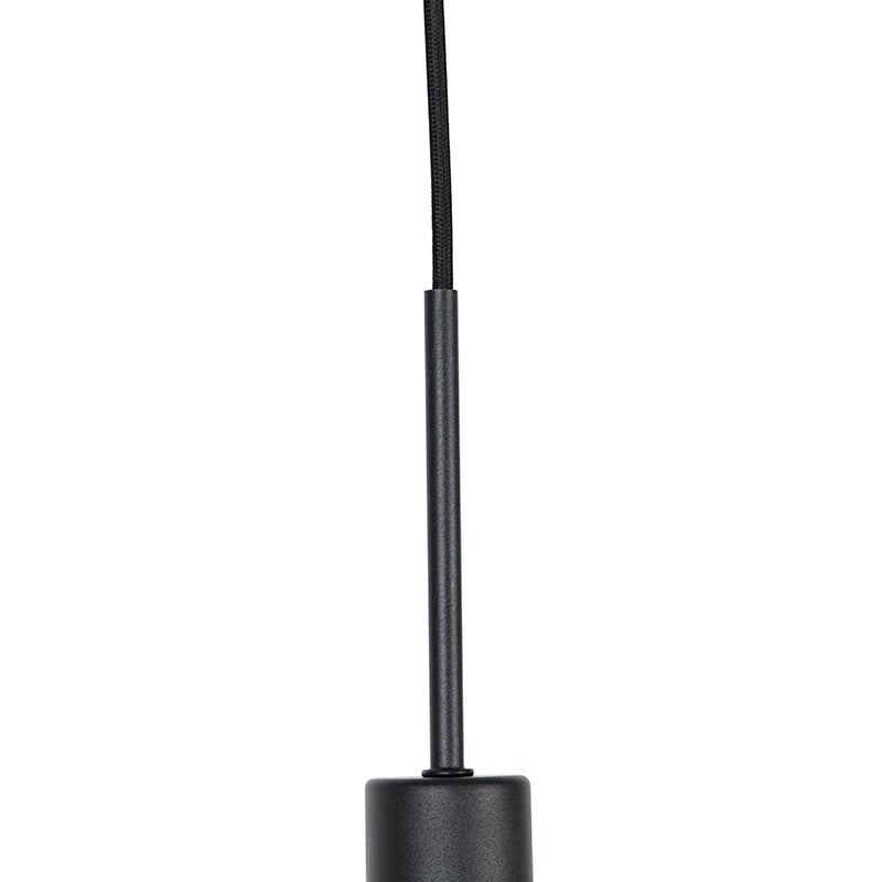 Modern Pendant Light Black with Yellow Shade 35 cm - Combi