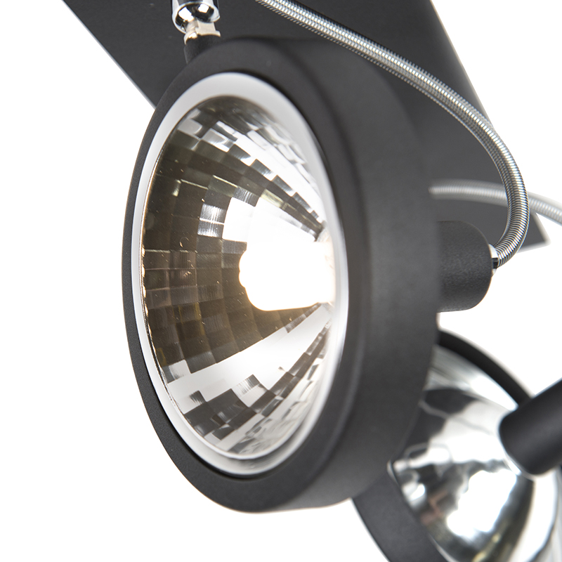 Design Spot schwarz 2-flammig verstellbar - Nox