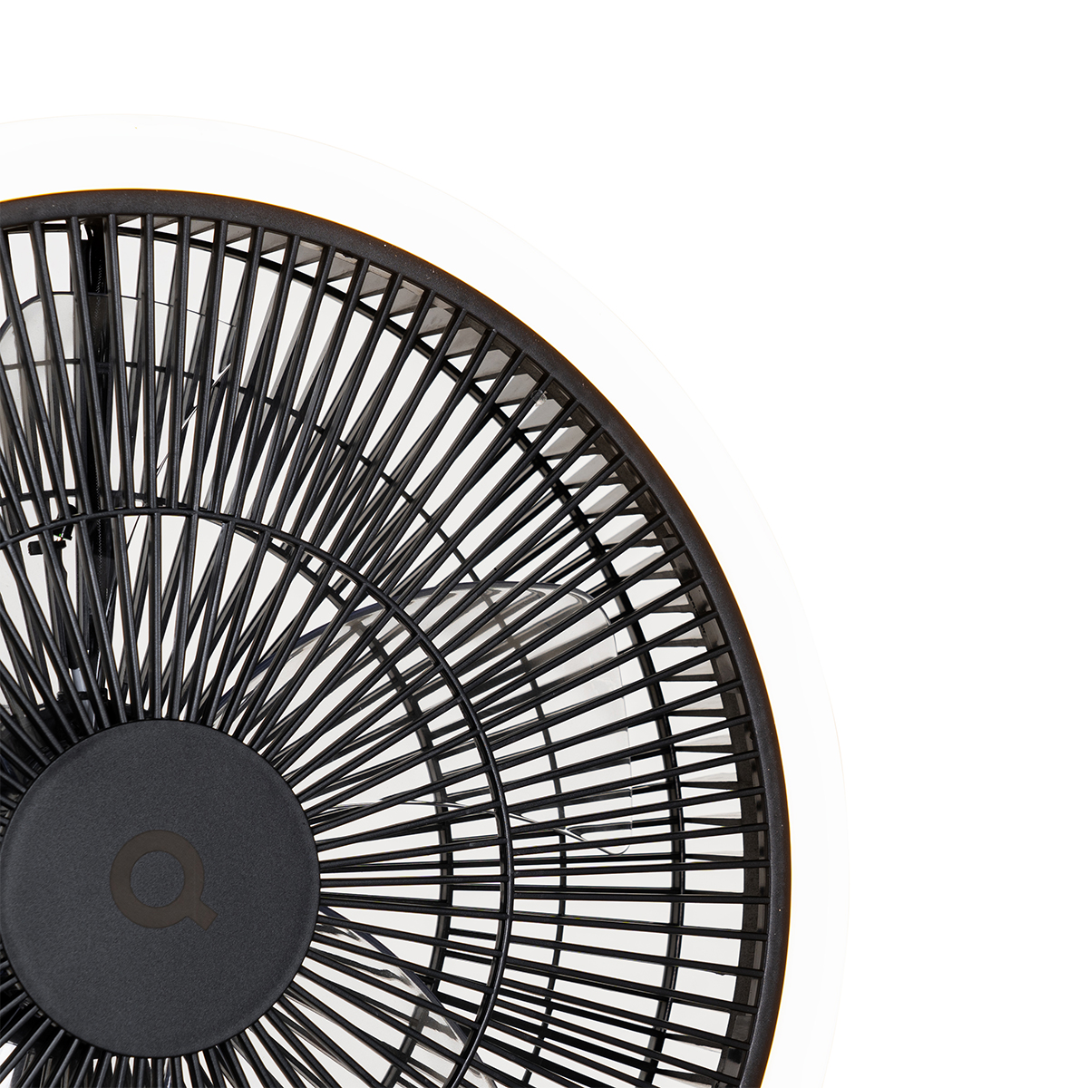 Ventilatore da pavimento treppiede nero con LED dimmerabile a 3 livelli - Meric