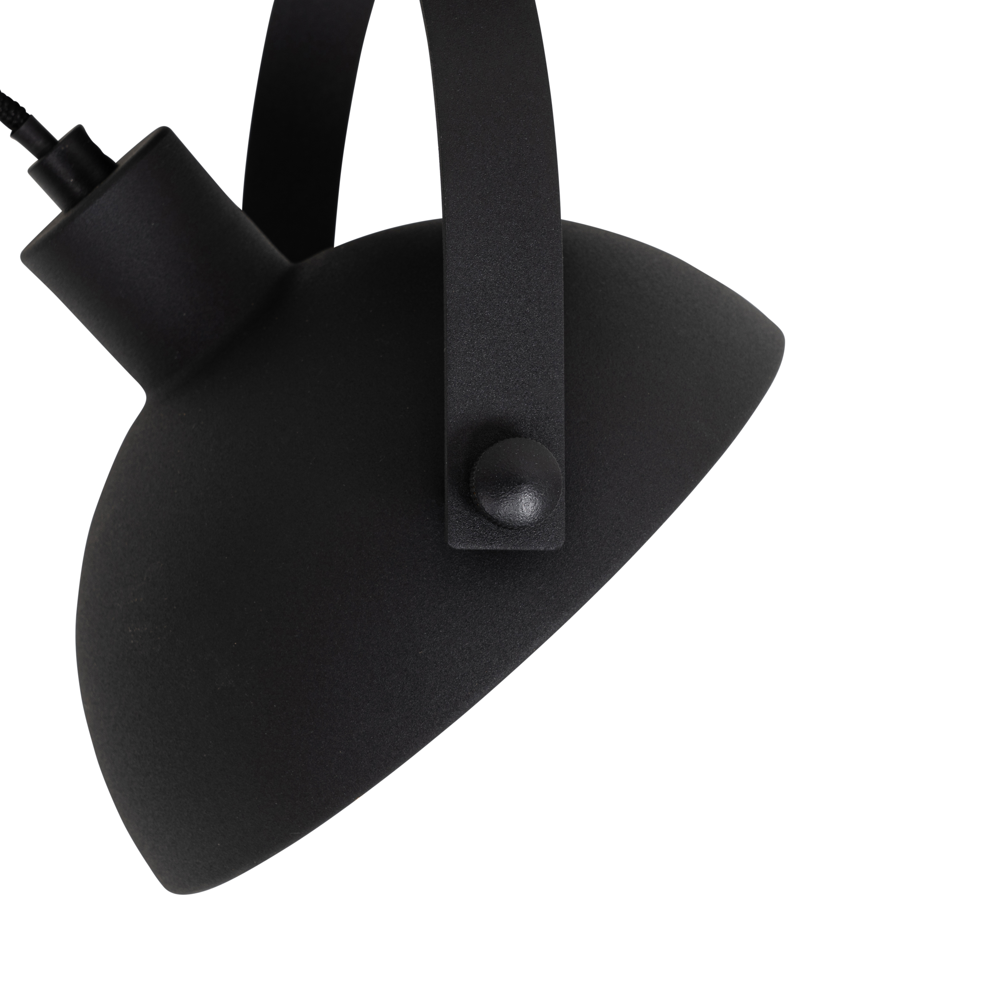 Plafoniera industriale nera con oro 15 cm regolabile - Magnax