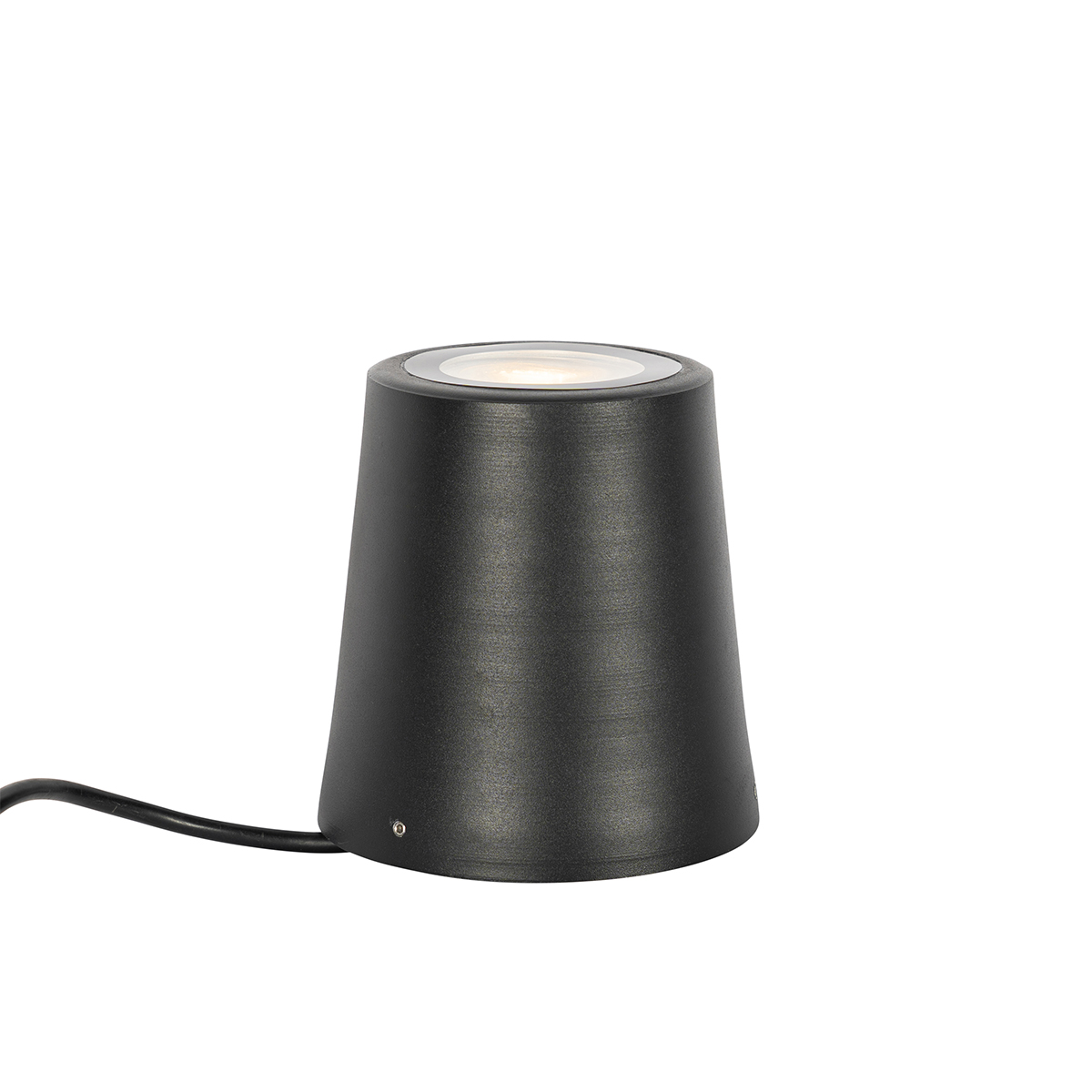 Faretto da giardino moderno nero rotondo IP65 - Lennard