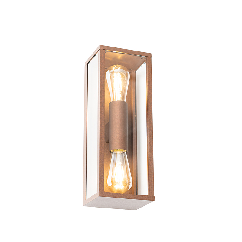 Industrial Wall Light Rust Brown 38 cm 2-Light IP44 - Charlois