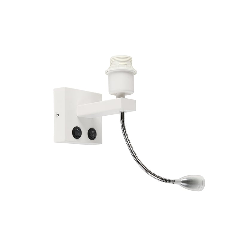 Aplique moderno blanco con brazo flexible - Brescia Combi
