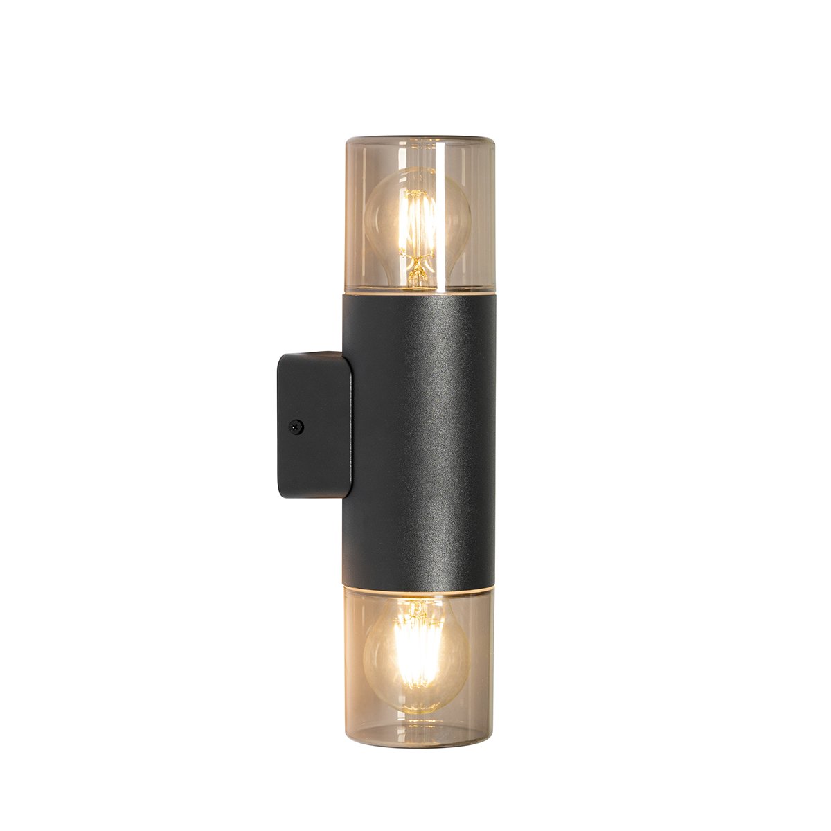 Lámpara de pared exterior moderna negra 2 luces IP44 - Odense