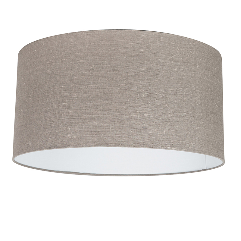 Ländliche Hängelampe schwarz mit braunem Schirm 50 cm - Combi 1