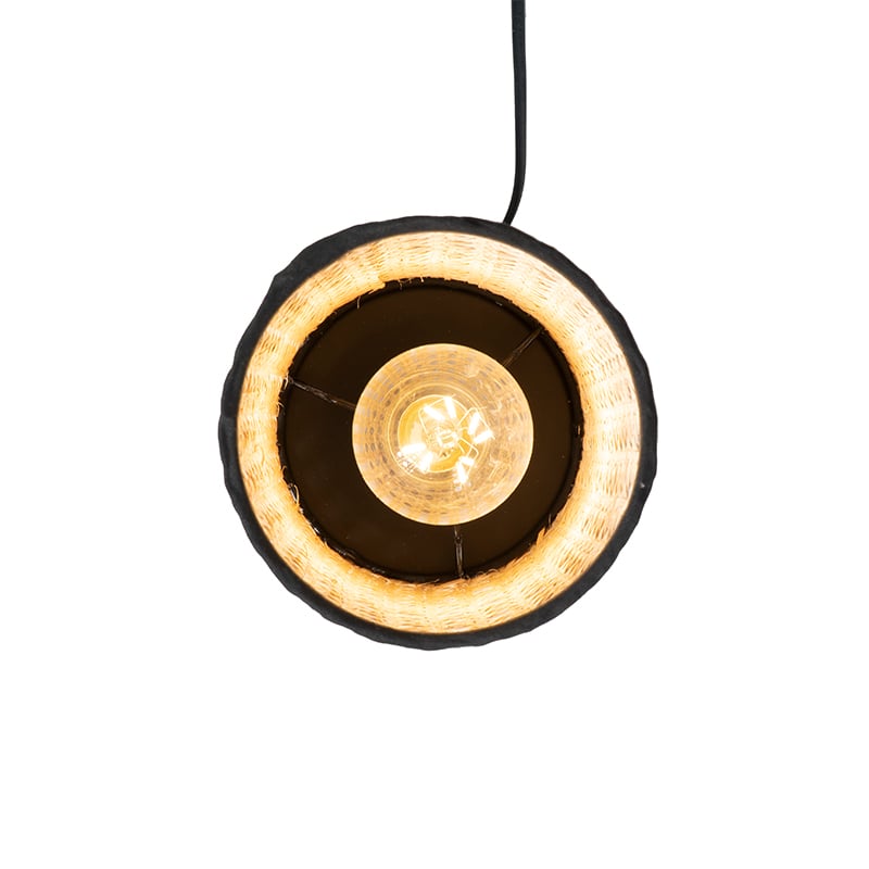 Country Table Lamp Rattan with Black - Kata
