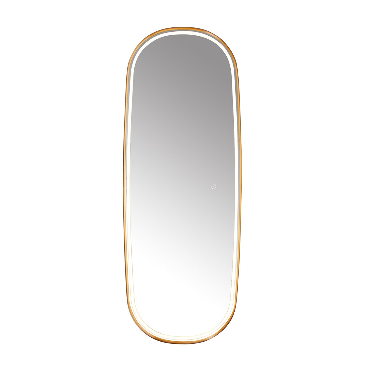 Bathroom mirror rose gold incl. LED and touch dimmer Geraldien