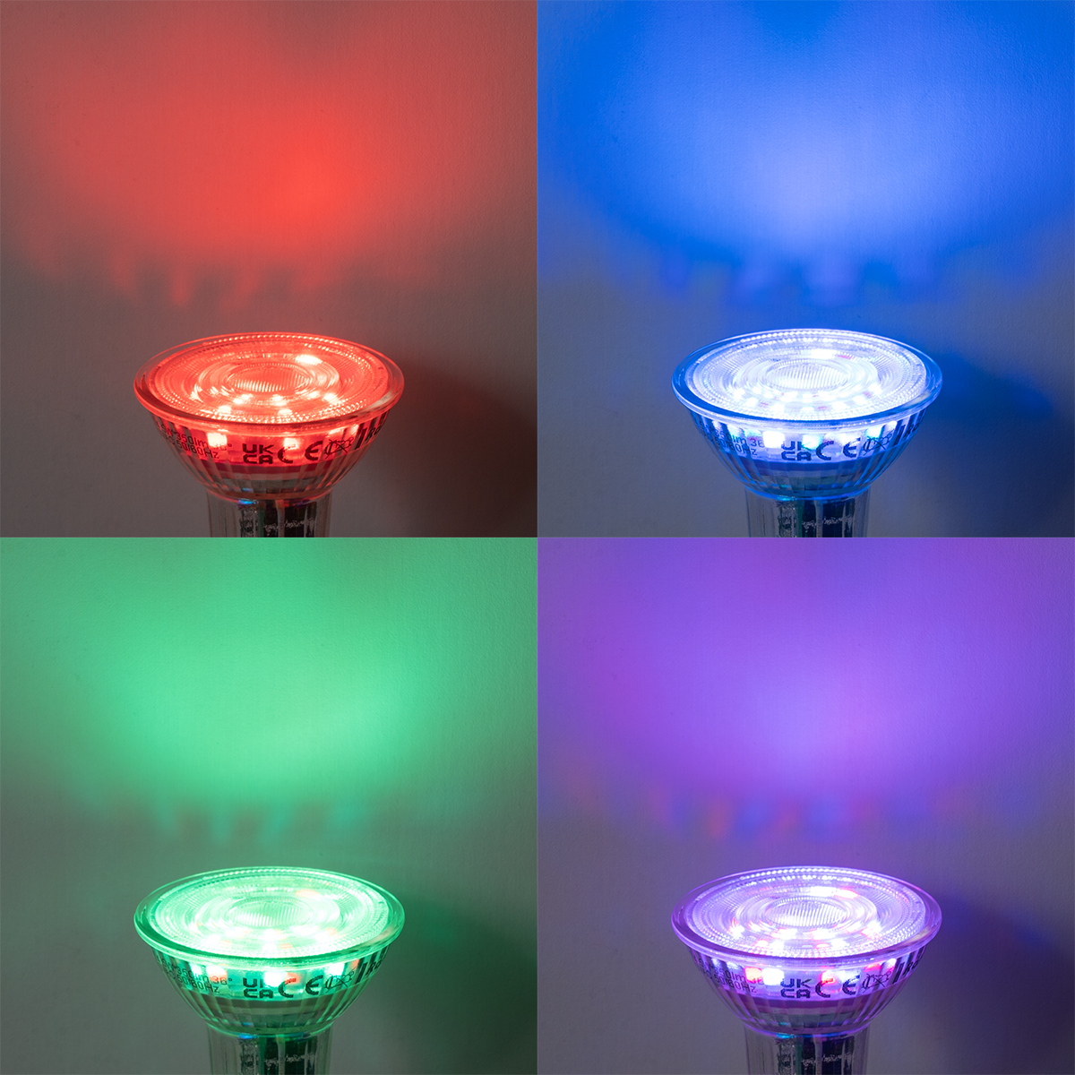 Bombilla LED inteligente GU10 50 transparente RGBW 4,5W 350 lm 2700-6000K