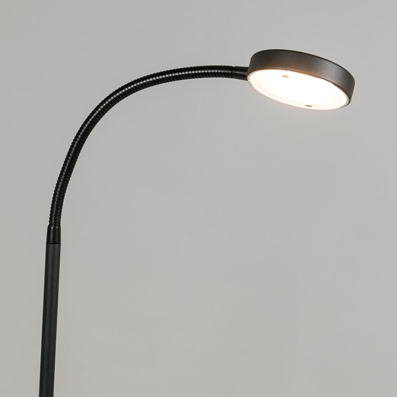 Lámpara de pie moderna negra LED - TRAX