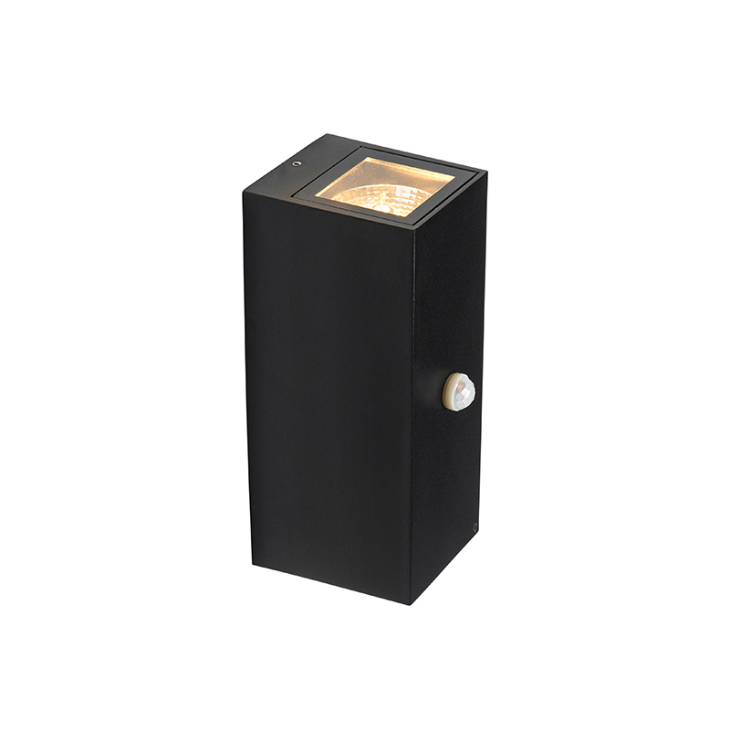Moderne Wandleuchte schwarz IP44 mit Bewegungsmelder - Baleno II
