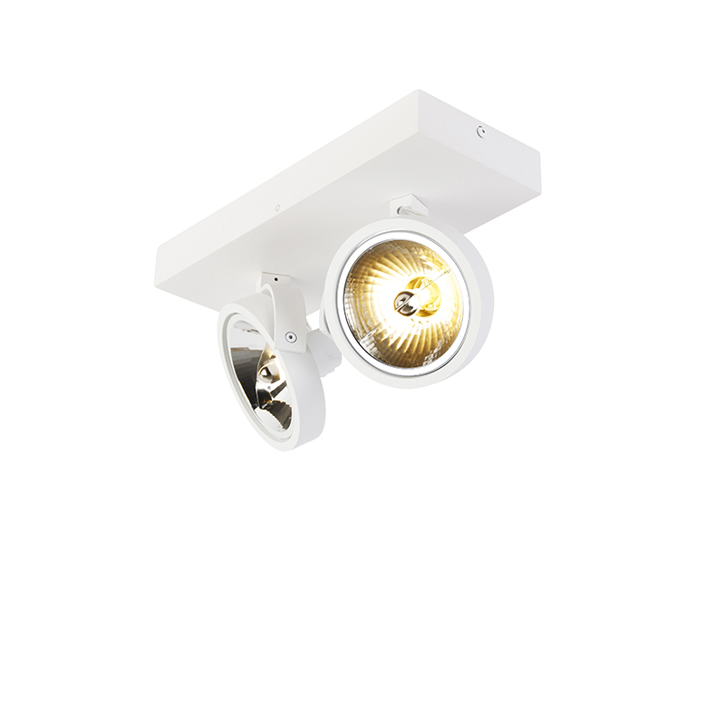 Foco de diseño blanco regulable 2 luces - Go