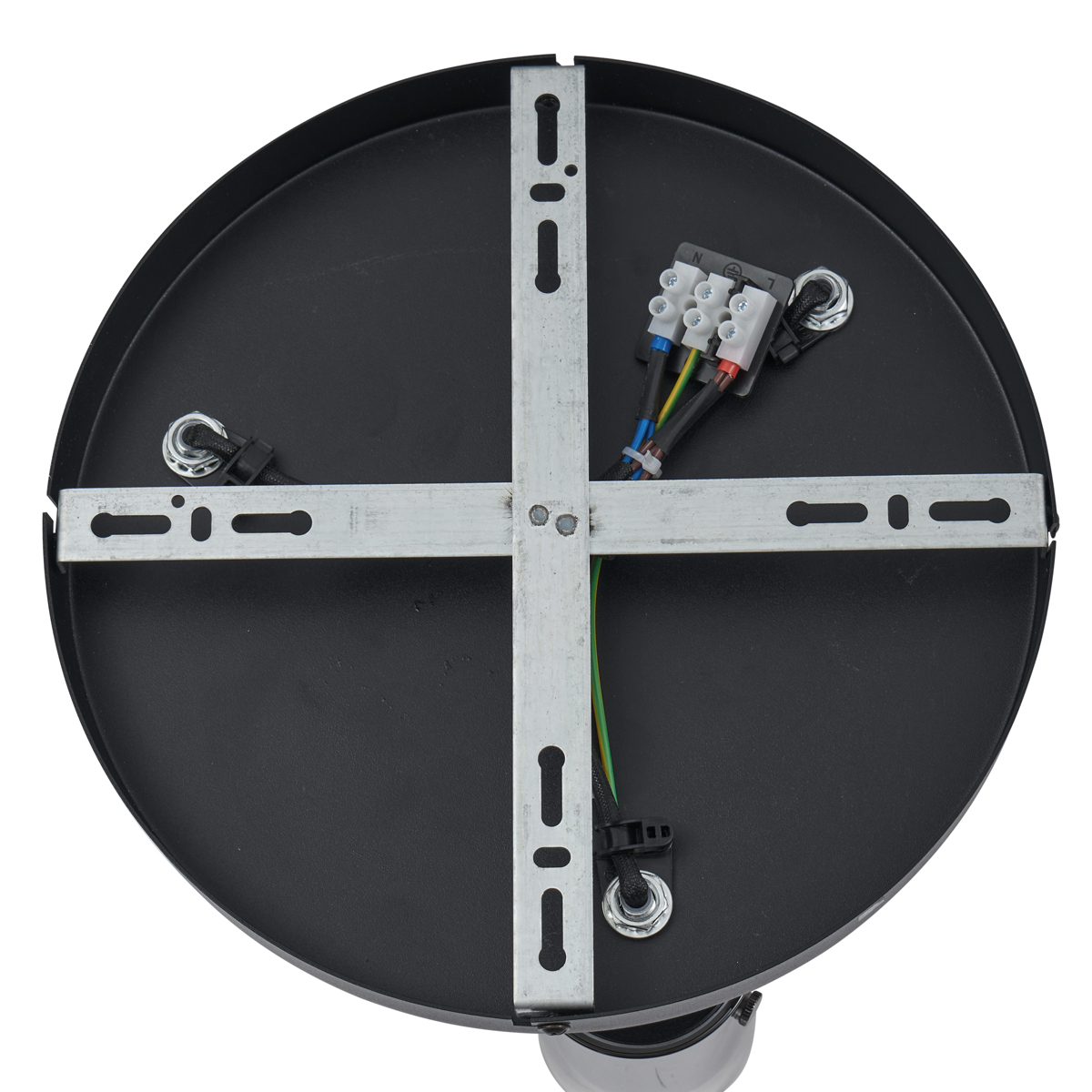 Foco de techo gris plomo redondo 3 luces giratorio y ajustable - Drain