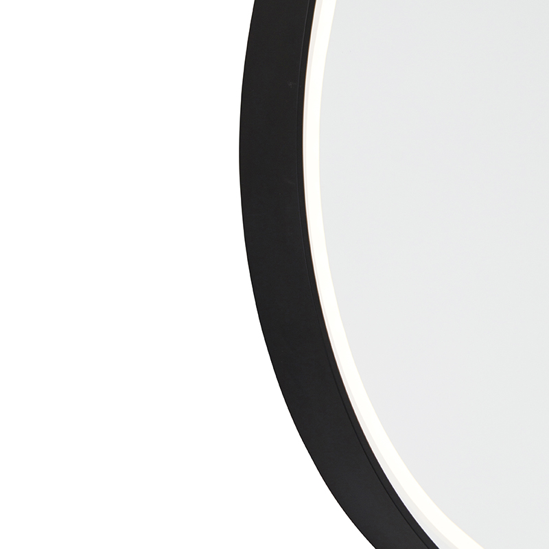 Bathroom Mirror Black Incl. LED 3-Step Dimmable with Touch Oval - Miral