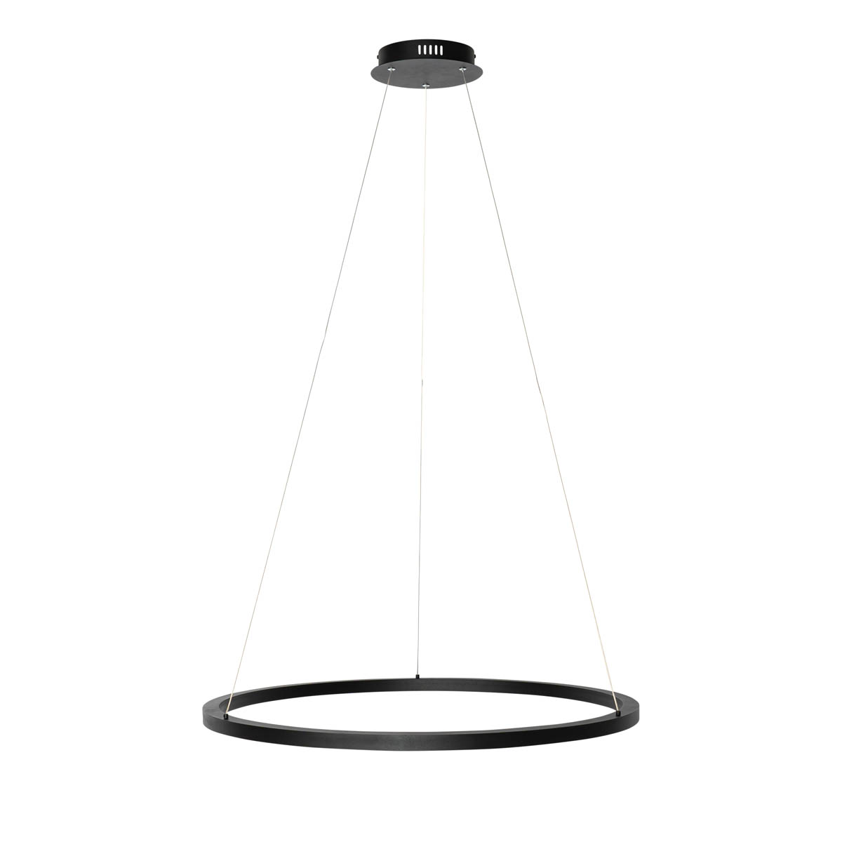 Lámpara colgante inteligente negra 80 cm con LED y RGBW - Girello