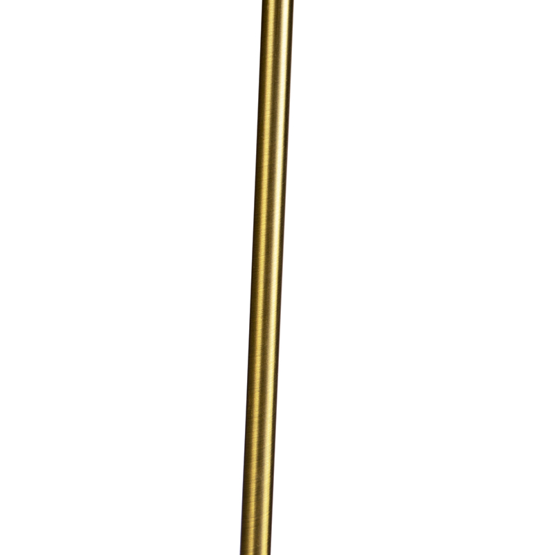 Lampadaire bronze avec abat-jour plissé crème 45 cm réglable - Parte