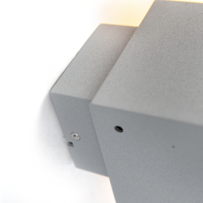 Lampada da parete per esterni moderna grigia IP44 - Denmark