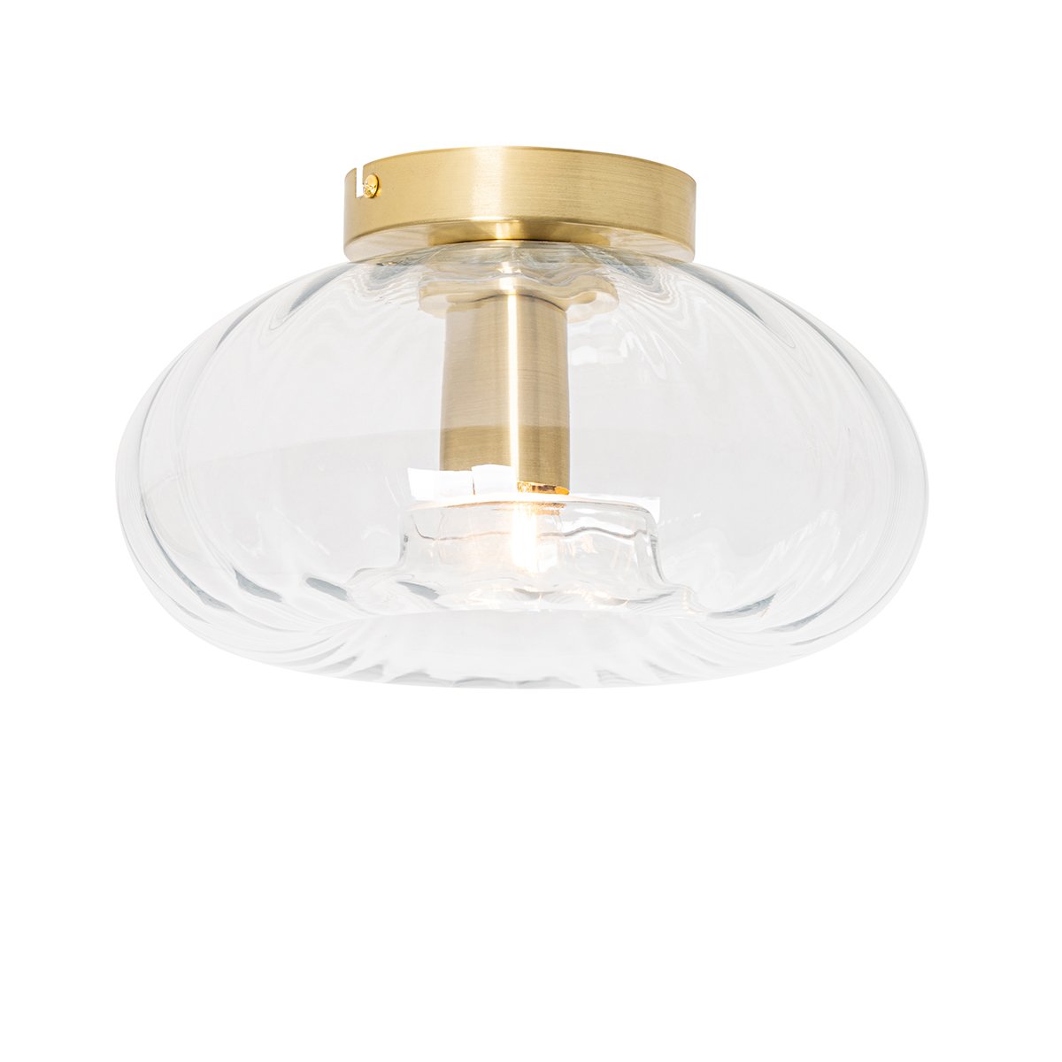 Art Deco Ceiling Light Gold with Glass - Ayesha