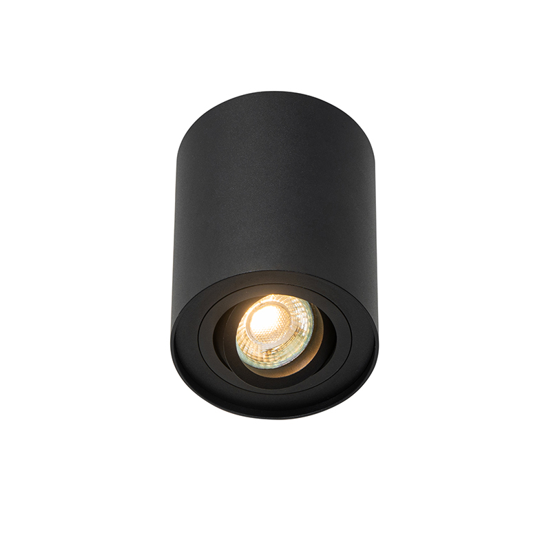 QAZQA Faretto rondoo up - Moderno - Alluminio,Acciaio - Nero - Cilindro  GU10 Max. 1 x 4.8 Watt