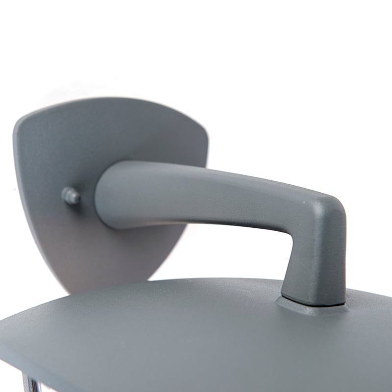 Lanterna da parete classica per esterni con luce verso il basso grigio scuro IP44 - Platar