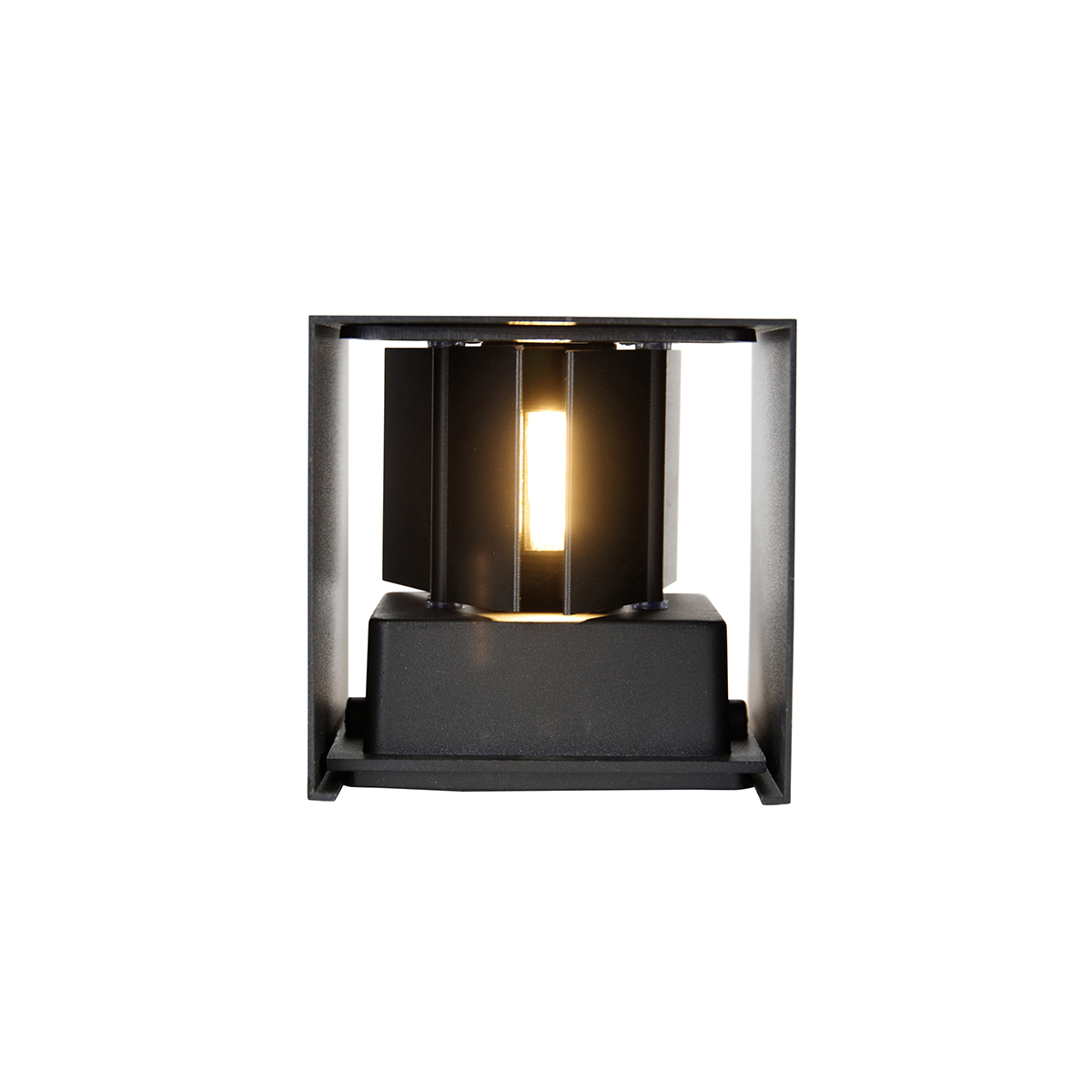 Außenwandleuchte schwarz inkl. LED 2-flammig IP54 - Edwin