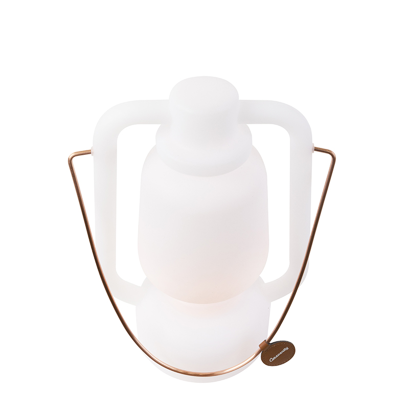 Lampe de table rechargeable 30 cm IP44 blanche - STORM SMALL