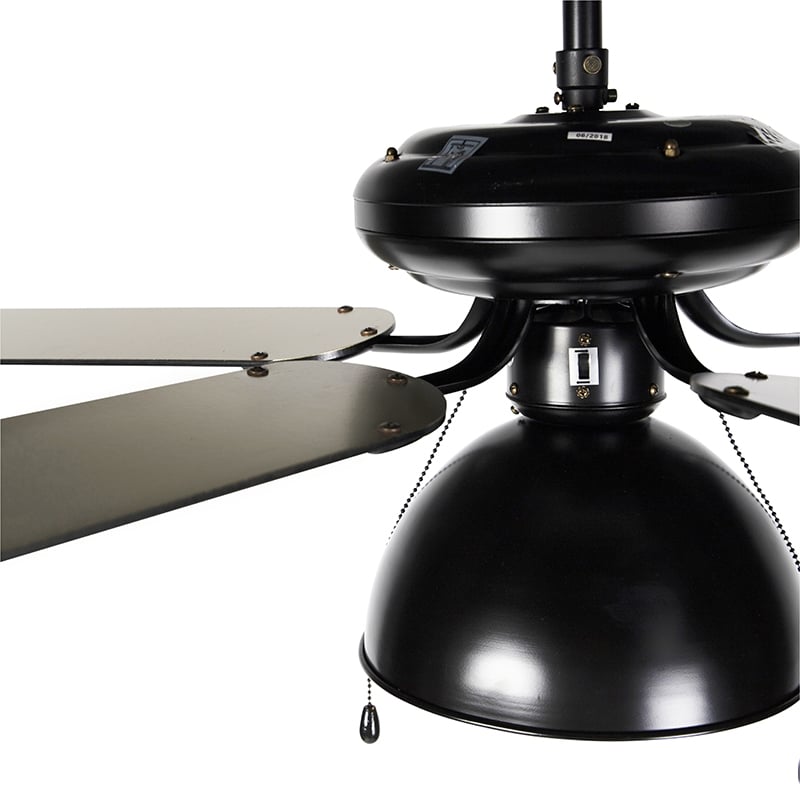 Ventilador de techo negro con beige de 130 cm con cordón - Mistral Magna