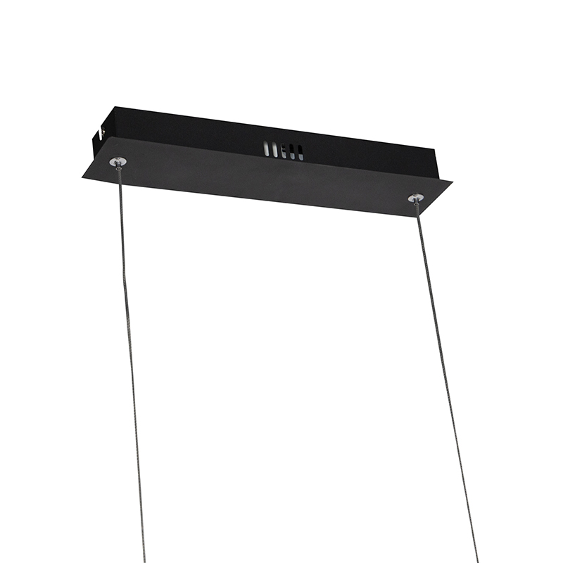 Lámpara colgante de diseño negra con LED y atenuador táctil - Platina