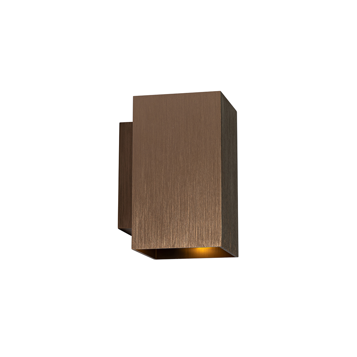 Modern wall lamp dark bronze square Sandy