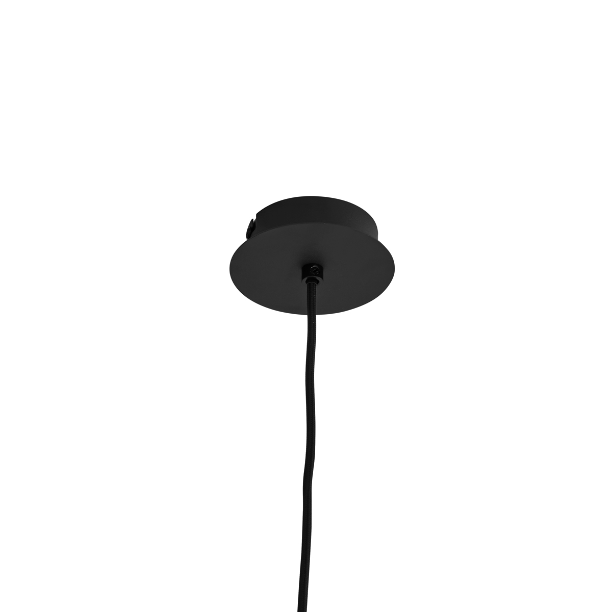 Lampada a sospensione Art Déco nera con vetro fumé - VIDRO