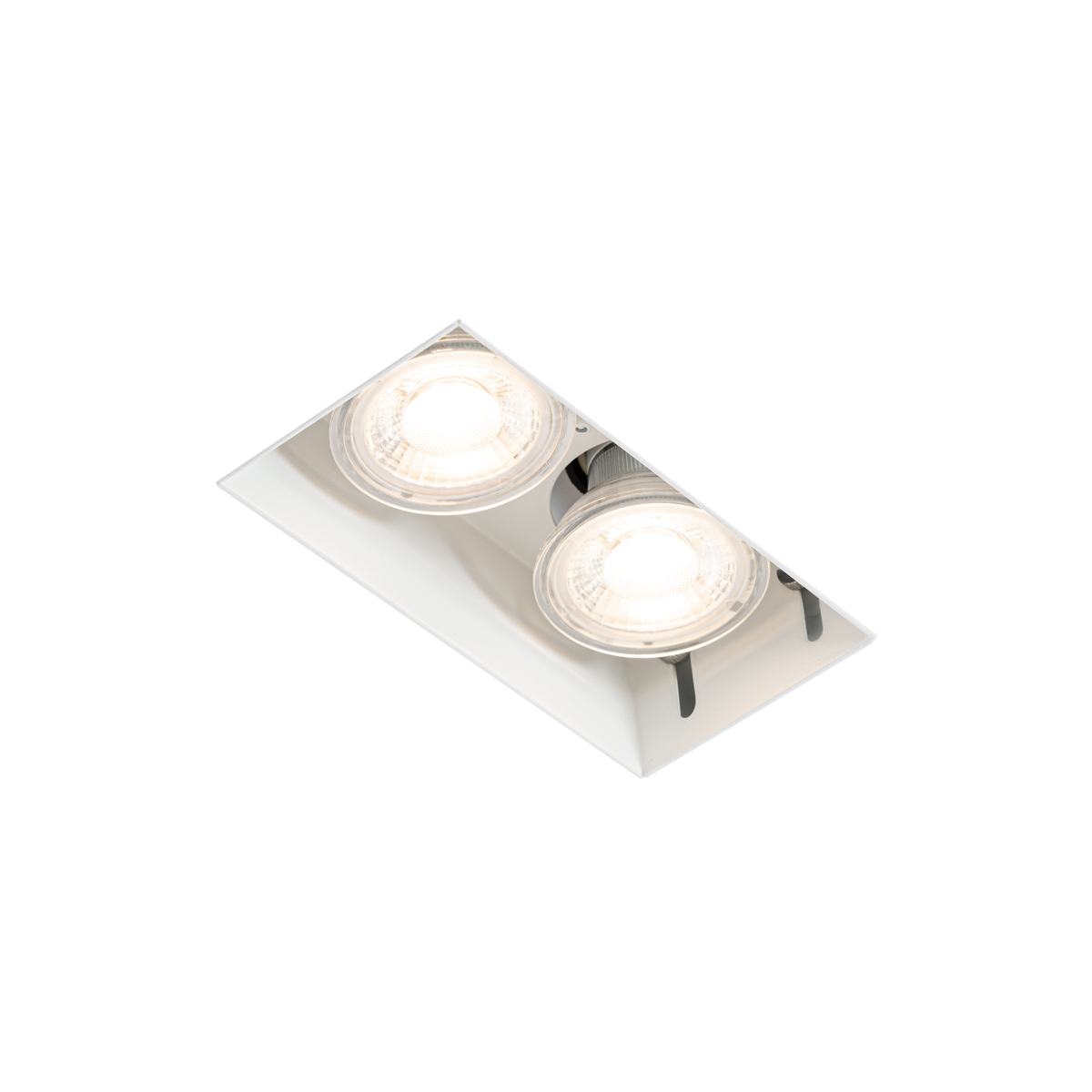 Foco empotrado moderno blanco GU10 sin marco 2 luces - Oneon